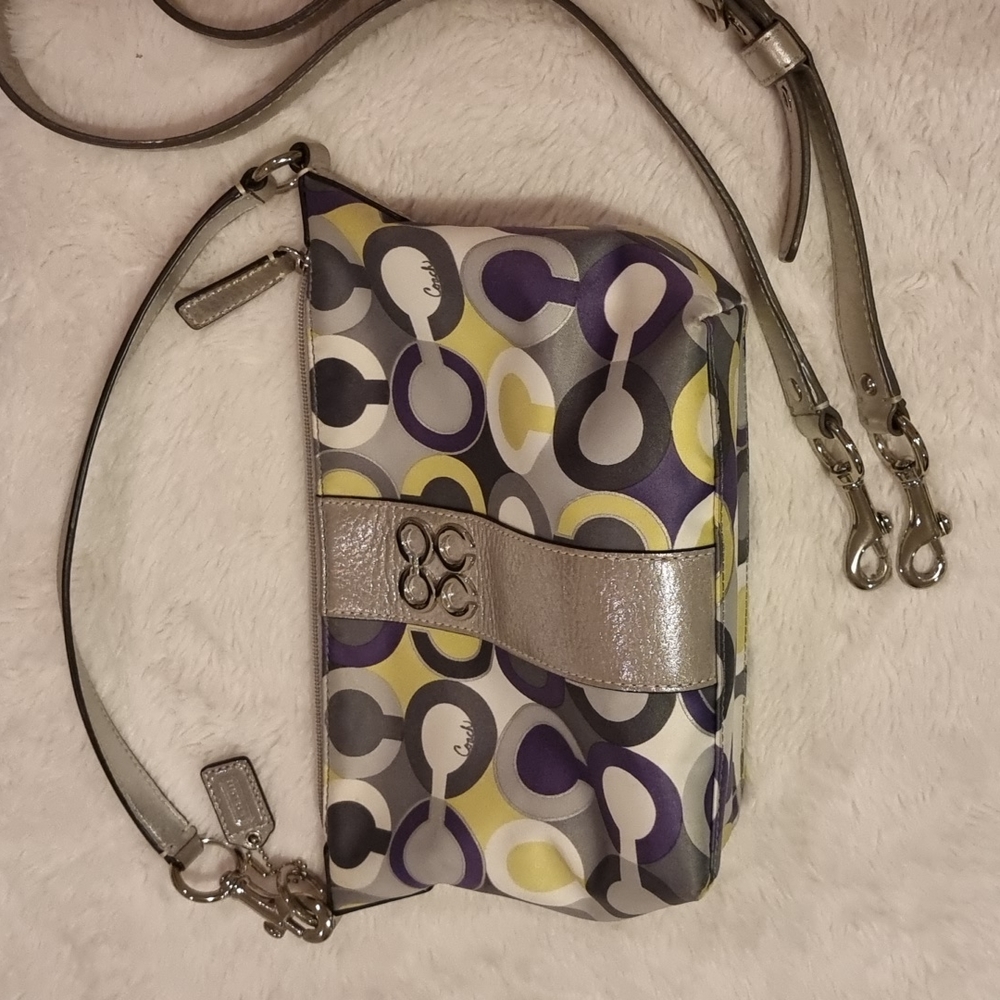 *Limited Ed* Coach Vintage Julia Scarf Print Handle Convertible Crossbody Bag